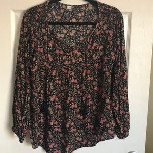 Floral Tassel Top